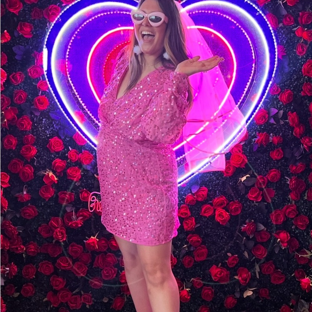 • ASOS Pink Sequin Dress •